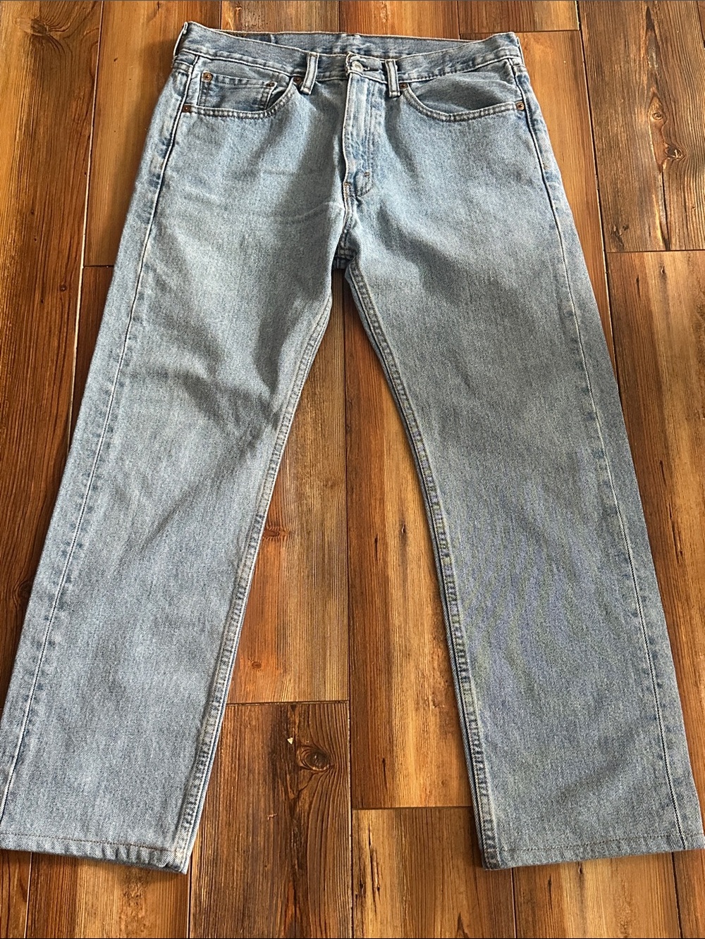Levi's 505's Light Blue Straight Men's Jeans 31 waist length adjusted